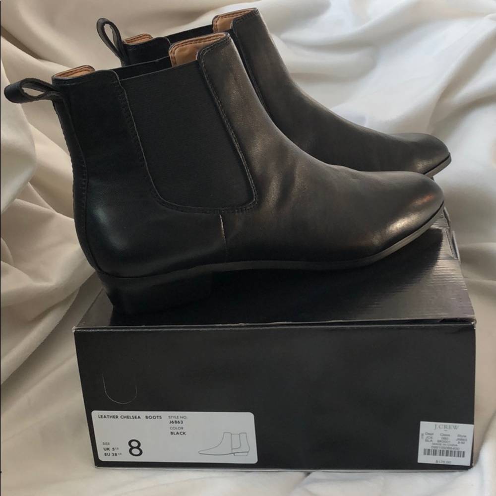 J Crew Leather Chelsea Boots